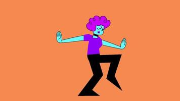 2d animated dancing people video