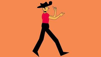 2d animated dancing people video