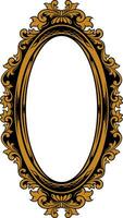 Vector mirror ornament frame