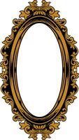 Vector mirror ornament frame