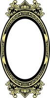 Vector mirror ornament frame