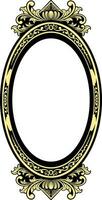 Vector mirror ornament frame