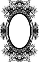 Vector mirror ornament frame