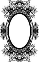 Vector mirror ornament frame