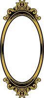 Vector mirror ornament frame