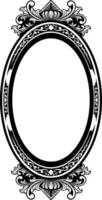 Vector mirror ornament frame