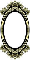 Vector mirror ornament frame