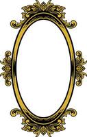 Vector mirror ornament frame