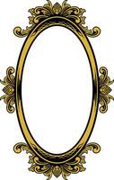 Vector mirror ornament frame