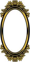 Vector mirror ornament frame