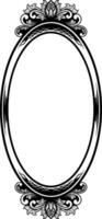 Vector mirror ornament frame