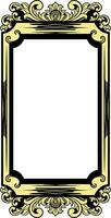 Vector mirror ornament frame