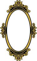 Vector mirror ornament frame