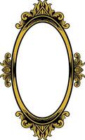 Vector mirror ornament frame