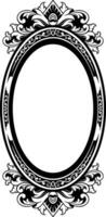 Vector mirror ornament frame