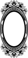 Vector mirror ornament frame