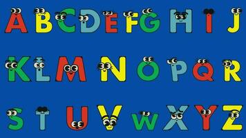 2d animerad alfabet video