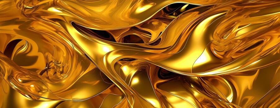AI generated Gold background or texture and gradients shadow. AI Generative. photo