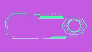 ficção científica mais baixo terços hud quadrado e círculo video