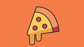 2d animiert Pizza video