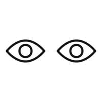 Eyes icon vector. Vision icon symbol isolated vector