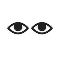 Eyes icon vector. Vision icon symbol isolated vector