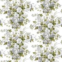 Graceful Petal Waltz Floral Fabric Reverie. vector