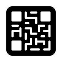 qr código icono para exploración y identificación vector