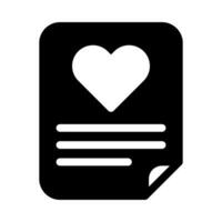 File with love icon for wishlists and favorites vector