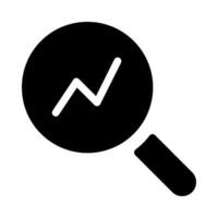 Magnifying glass icon for searching and tracking vector