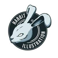 rabbit head mascot vector logo