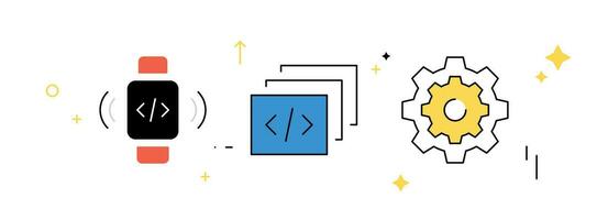 alojamiento, web gráficos, datos intercambio, seguridad, redes, infraestructura, base de datos vector ilustración.