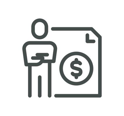 Banking and finance related icon outline and linear vector.