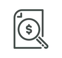 Banking and finance related icon outline and linear vector. vector