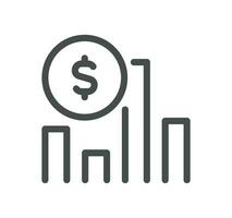 Banking and finance related icon outline and linear vector. vector