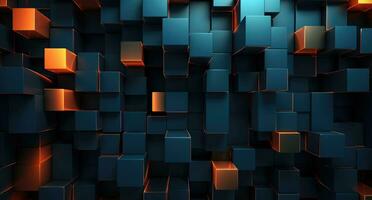 AI generated colorful geometric shapes create a stylish background wallpaper, photo