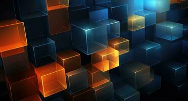 AI generated colorful geometric shapes create a stylish background wallpaper, photo