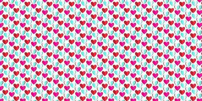 Paper cut heart shape seamless pattern on white background Vector illustration for Valentine's day design