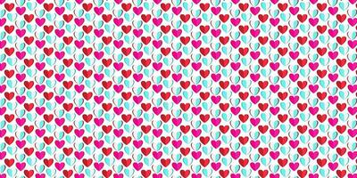 Paper cut heart shape seamless pattern on white background Vector illustration for Valentine's day design