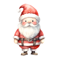 AI generated Watercolor Christmas Santa Claus. Clipart. AI generated. png