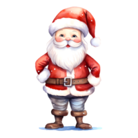 ai generato acquerello Natale Santa claus. clipart. ai generato. png