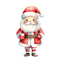 ai gerado aguarela Natal santa noel. clipart. ai gerado. png