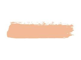 Color of the Year 2024 peach fuzz sample Vector paint brush spot Hand painted trendy color background Ink scribble dab clipart