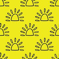 Seamless pattern with sun doodle for decorative print, wrapping paper, greeting cards, wallpaper and fabric vector