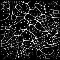 AI generated Abstract background with geometric shapes, lines, circles, dots. Hand drawn style. photo