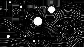 AI generated Abstract background with geometric shapes, lines, circles, dots. Bauhaus style. Swiss aesthetic photo