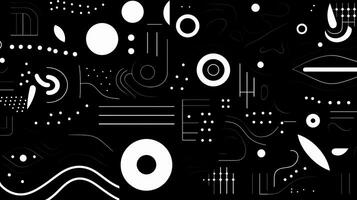 AI generated Abstract background with geometric shapes, lines, circles, dots. Bauhaus style. Swiss aesthetic photo