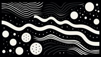 AI generated Abstract background with geometric shapes, lines, circles, dots. Bauhaus style. Swiss aesthetic photo