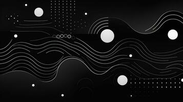AI generated Abstract background with geometric shapes, lines, circles, dots. Bauhaus style. Swiss aesthetic photo