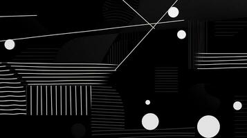 AI generated Abstract background with geometric shapes, lines, circles, dots. Bauhaus style. Swiss aesthetic photo